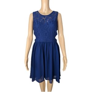 She + Sky You're Cut Out for Cuteness Navy Dress L